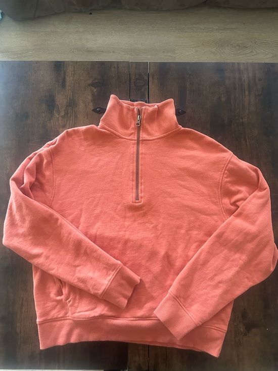 Pact Tops - Pact Coral Pink Zip Pullover